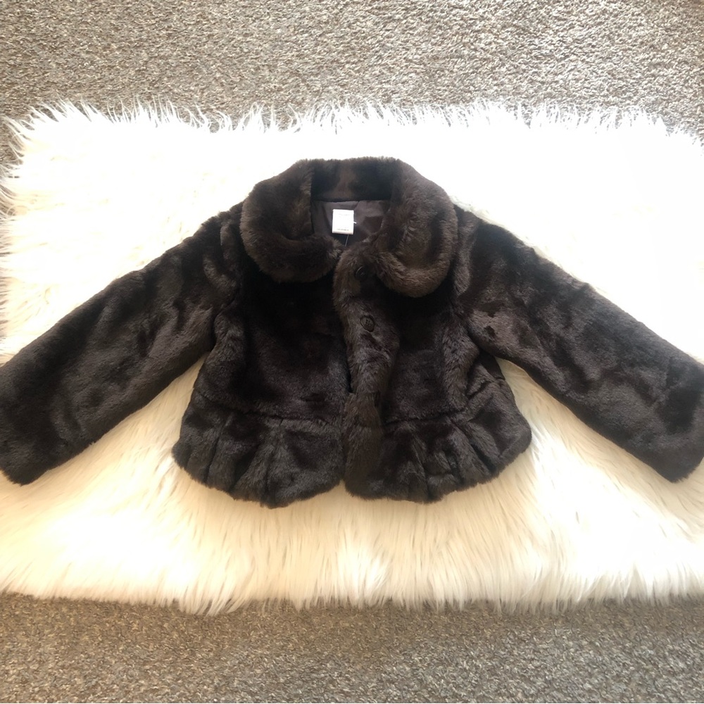 NEW SUPER PRETTY & WARM Gymboree Faux Fur Coat Jacket 4T-5T